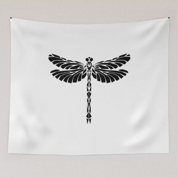 Item preview, Black Geometric Dragonfly designed and sold by Espyr.Art.
