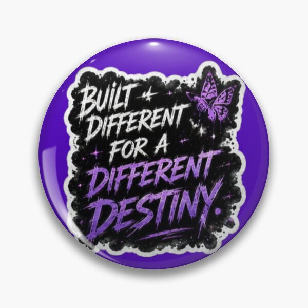 Item preview, Built Different For A Different Destiny Purple Butterfly Sticker designed and sold by Scro-Ciob-Shop.