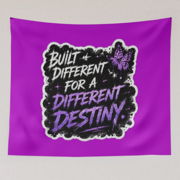 Item preview, Built Different For A Different Destiny Purple Butterfly Sticker designed and sold by Scro-Ciob-Shop.