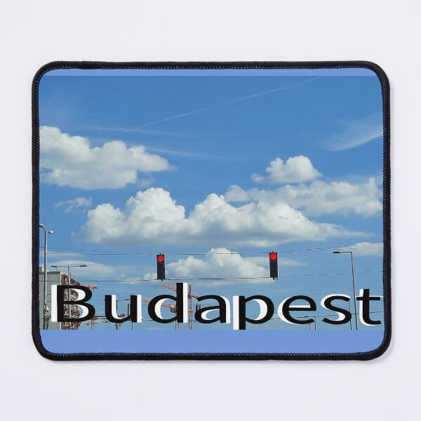 Item preview, Traffic Lights Under Fluffy Clouds and Blue Sky in Budapest designed and sold by FoxPix.
