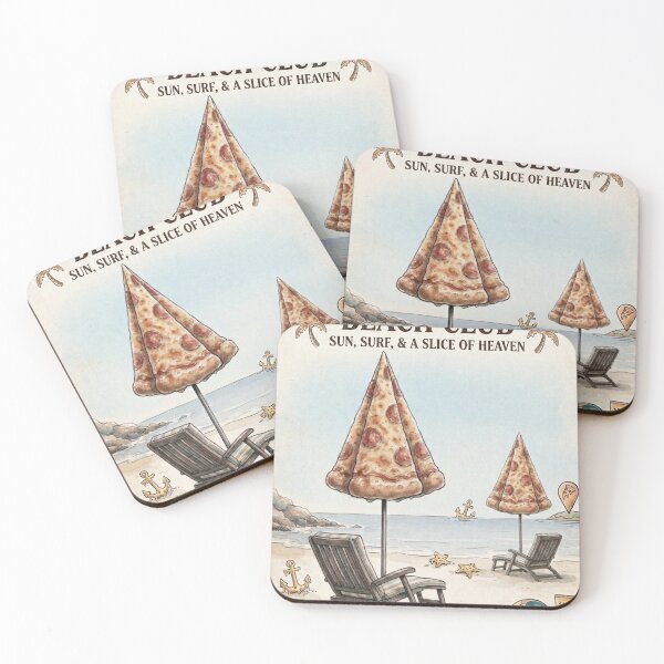 Item preview, Beach Day in Pizza Mode designed and sold by Print Fiction.