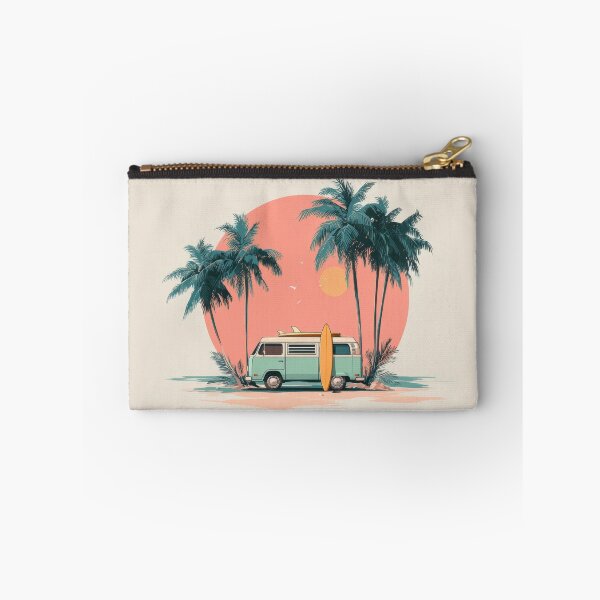 Item preview, Surf van parked by palm trees designed and sold by anytka.