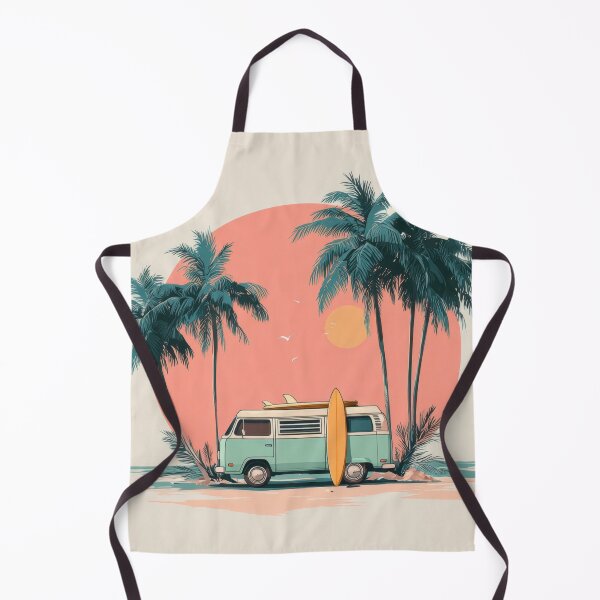 Item preview, Surf van parked by palm trees designed and sold by anytka.