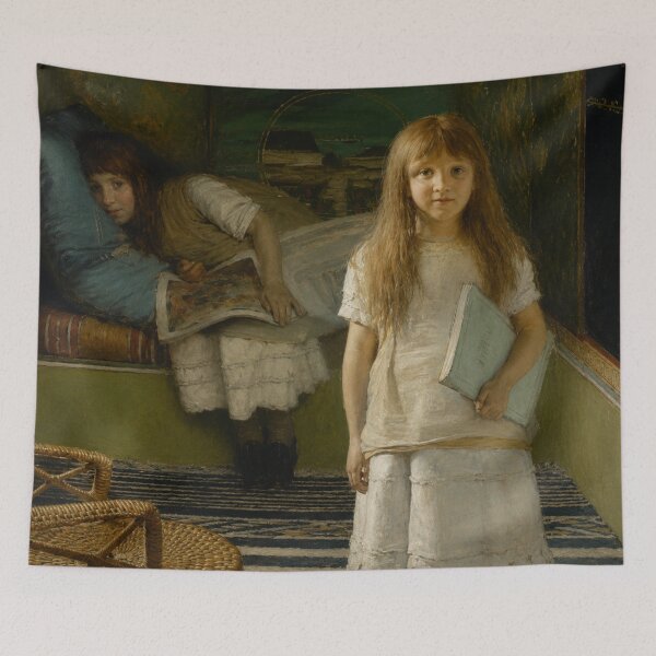 Item preview, Vintage Girls Reading Wall Art, Children Reading Book Print, Lawrence Alma-Tadema Victorian Art designed and sold by RickE.