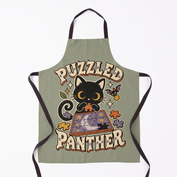 Item preview, Puzzled Panther Retro Black Cat Jigsaw Puzzle designed and sold by MAD's Recreation Studio.