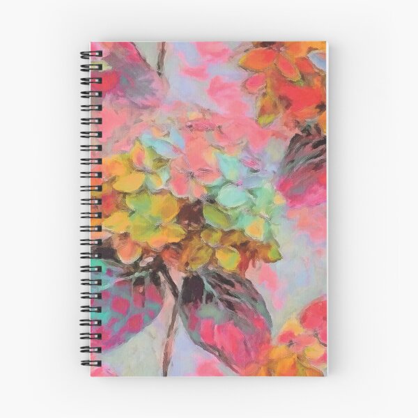 Item preview, Colorful Hydrangea Flowers Painting in Warm Pastel Tones designed and sold by DuckyRubin.