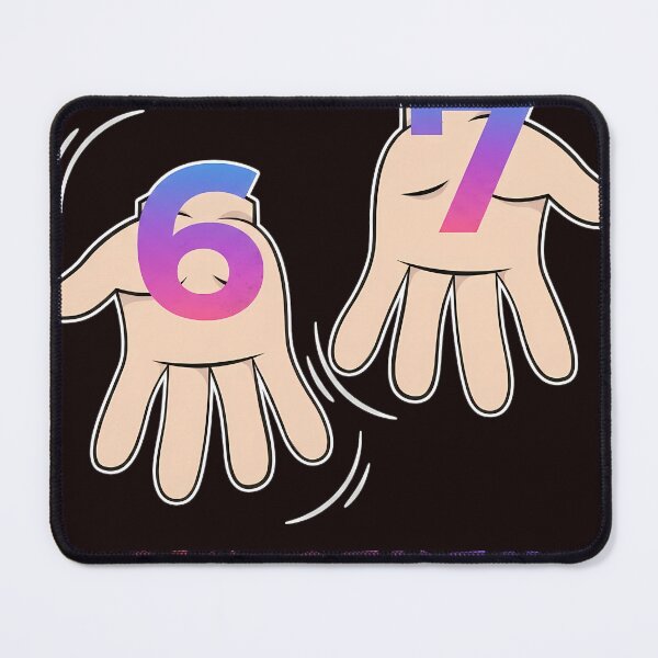 Item preview, Six Seven 67 Meme Streetwear Hand Sign - Dark Edition designed and sold by JulSaMar03.