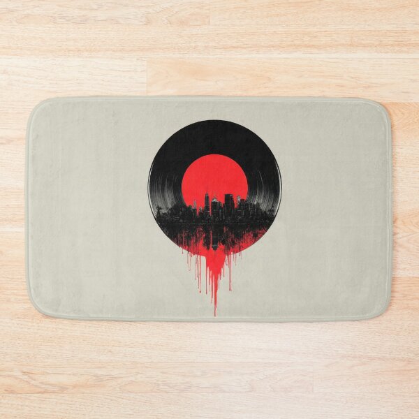 Item preview, City skyline in red and black design designed and sold by anytka.