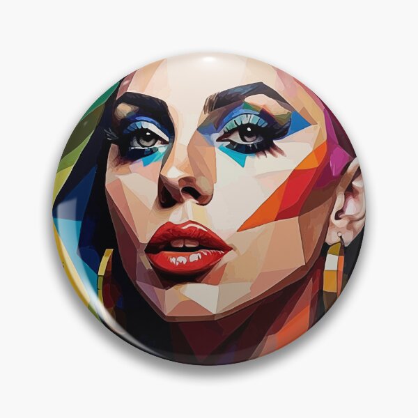 Item preview, Lady Gaga - Geometric Pop Art Colorful Portrait designed and sold by DGMaxShop.