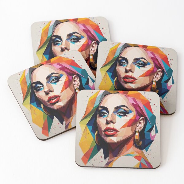 Item preview, Lady Gaga - Geometric Pop Art Colorful Portrait designed and sold by DGMaxShop.