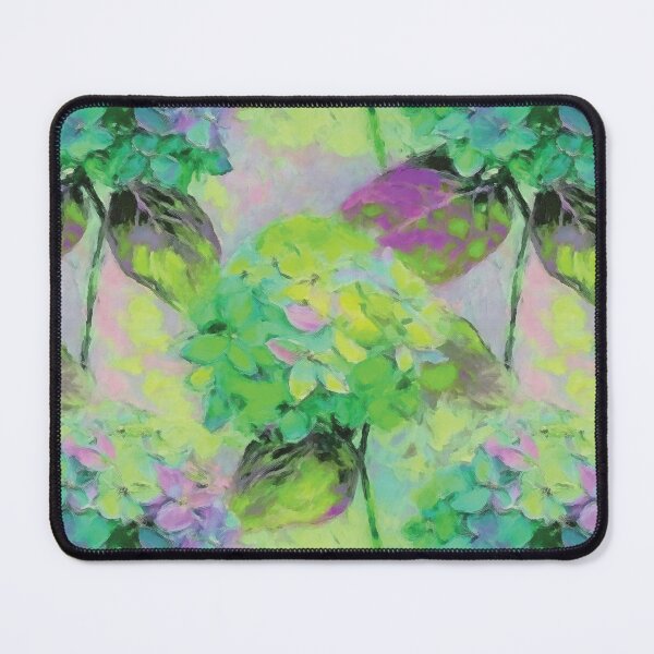 Item preview, Colorful Hydrangea Flowers Painting in Green Pastels designed and sold by DuckyRubin.