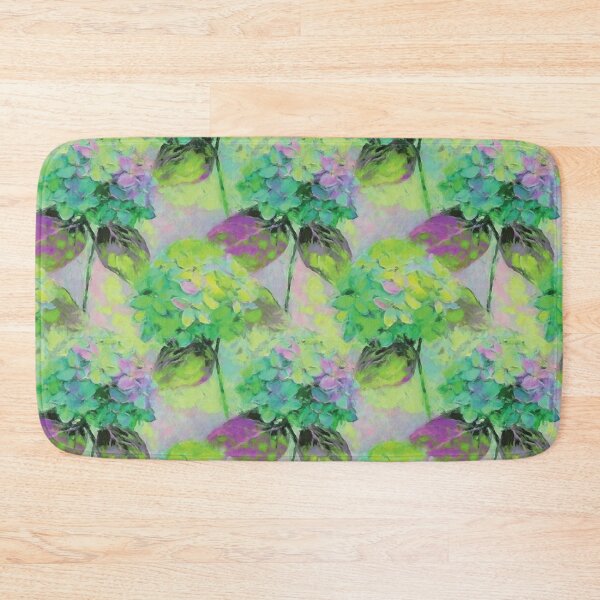 Item preview, Colorful Hydrangea Flowers Painting in Green Pastels designed and sold by DuckyRubin.