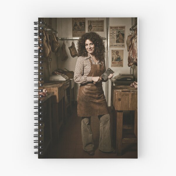 Item preview, Vintage Female Butcher Portrait 70s Style Meat Cleaver Photo designed and sold by KiwiRider.