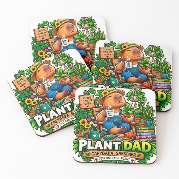 Item preview, Plant Dad Capybara Gardener – Just One More Plant – Funny Gardening designed and sold by ACGIMPRESIONES.