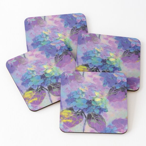 Item preview, Colorful Hydrangea Flowers Painting in Purple and Blue designed and sold by DuckyRubin.