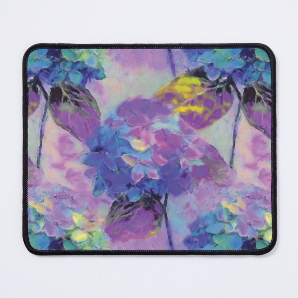Item preview, Colorful Hydrangea Flowers Painting in Purple and Blue designed and sold by DuckyRubin.