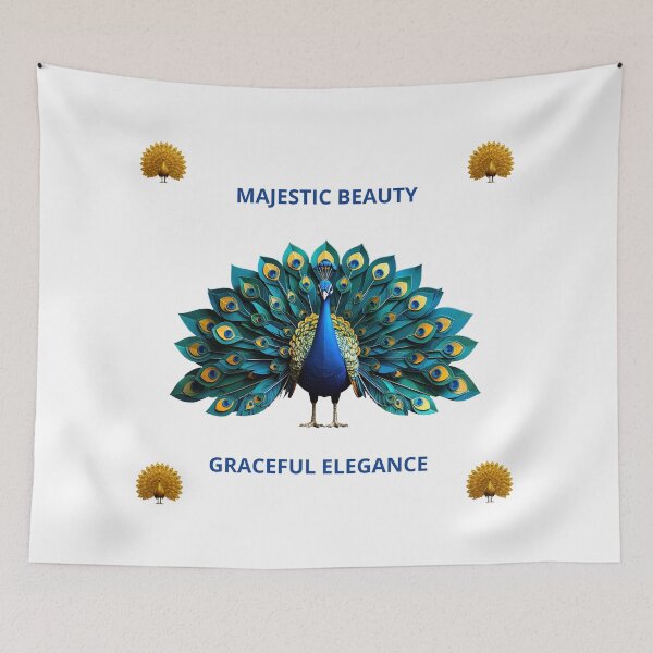 Item preview, Majestic Peacock-Graceful Elegant Blue Bird Art designed and sold by DidiDesignShop.