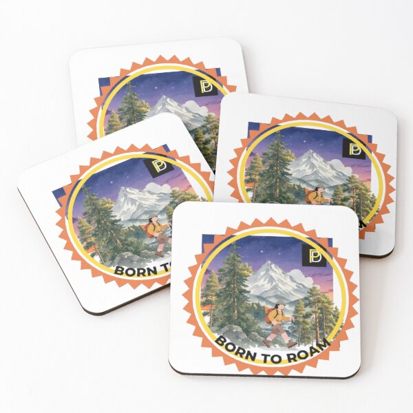 Item preview, Born To Roam - Vintage Hiking Mountain Badge designed and sold by SMinimalist613.