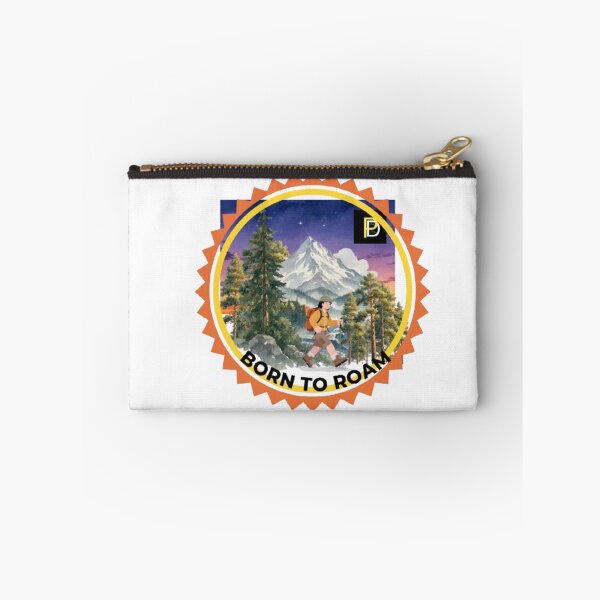 Item preview, Born To Roam - Vintage Hiking Mountain Badge designed and sold by SMinimalist613.