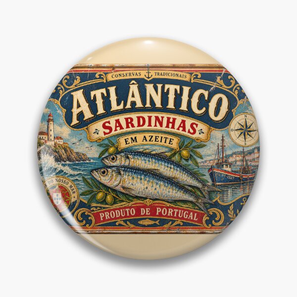 Item preview, Vintage Portuguese Sardine Tin Label designed and sold by newnomads-art.