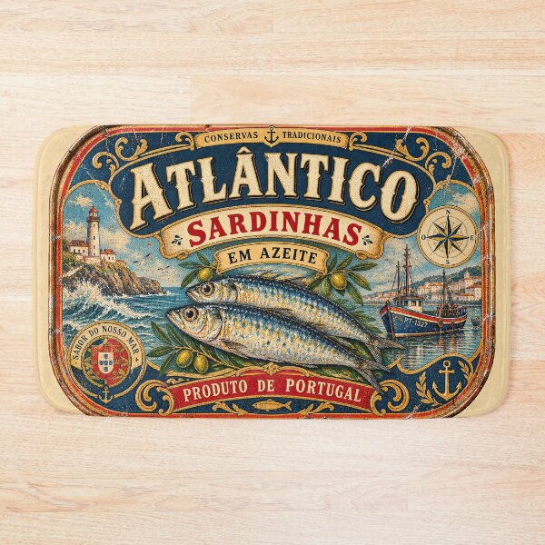 Item preview, Vintage Portuguese Sardine Tin Label designed and sold by newnomads-art.