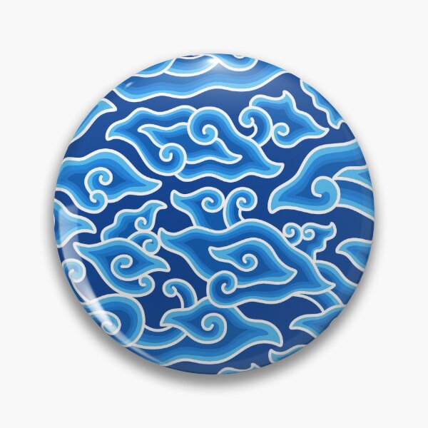 Item preview, Traditional Blue Megamendung Batik Cloud Seamless Pattern designed and sold by LuxocaDesigns24.