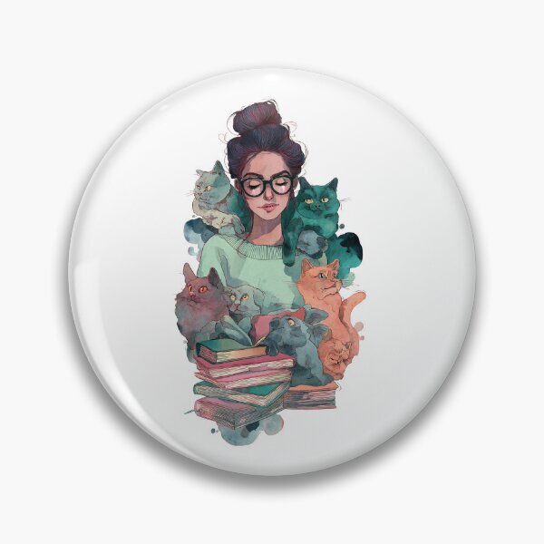 Item preview, nerd cat lady designed and sold by lakanarivas.