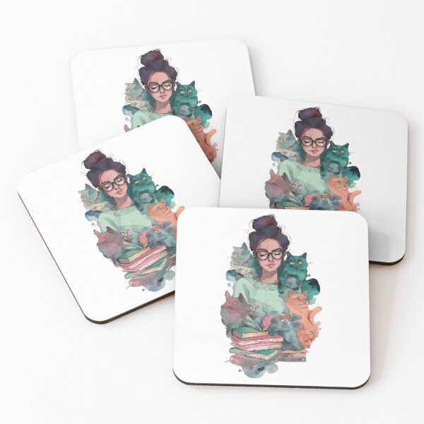 Item preview, nerd cat lady designed and sold by lakanarivas.