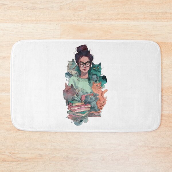 Item preview, nerd cat lady designed and sold by lakanarivas.