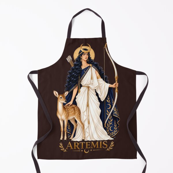 Item preview, Artemis Greek Goddess of the Moon and Hunt with Deer and Bow designed and sold by MythicMood.