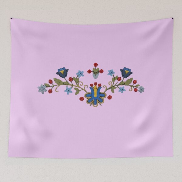 Item preview, Polish Folk Floral Ornament | Blue & Yellow Traditional Flower Design | Polish Heritage Gift | Folk Art Floral designed and sold by AmberWit.