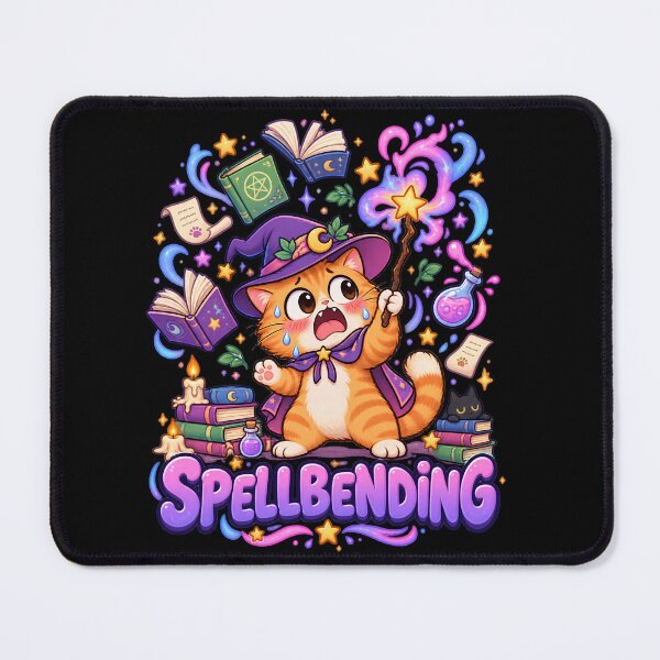 Item preview, spellbending cat designed and sold by Retro Whiskers.