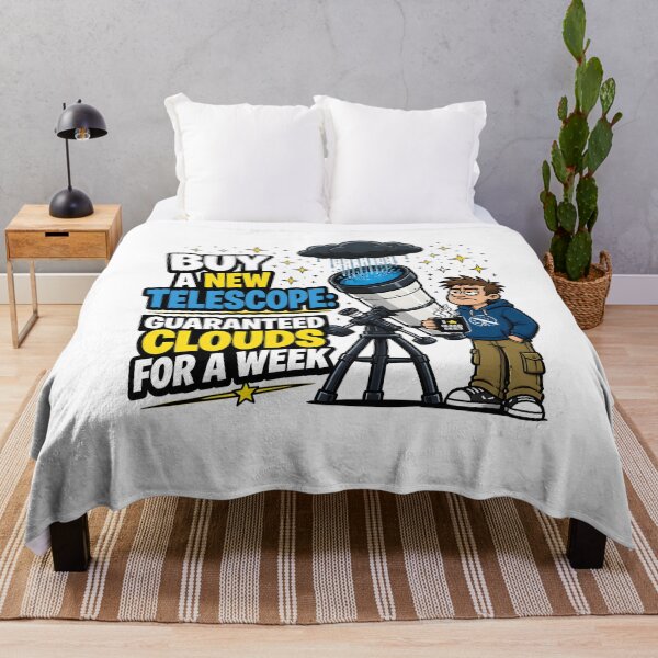 Item preview, Buy New Telescope Guaranteed Clouds For A Week Funny Stargazing Gift Astronomy designed and sold by CleverRaccoon.