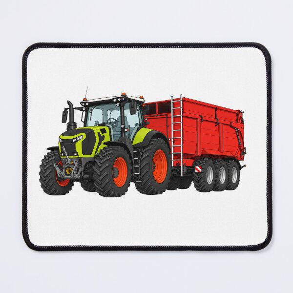 Item preview, Modern Farm Tractor with Dump Trailer – Agricultural Vehicle Illustration designed and sold by ElceMare.