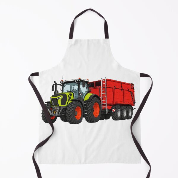 Item preview, Modern Farm Tractor with Dump Trailer – Agricultural Vehicle Illustration designed and sold by ElceMare.