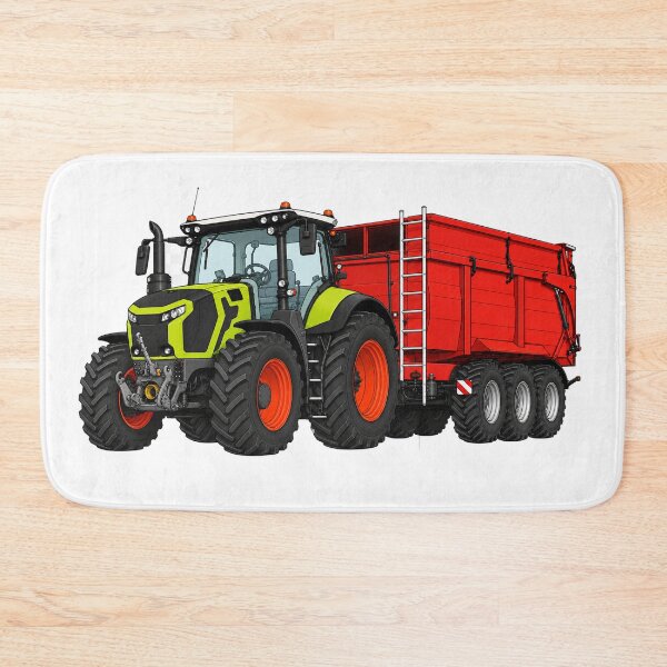 Item preview, Modern Farm Tractor with Dump Trailer – Agricultural Vehicle Illustration designed and sold by ElceMare.