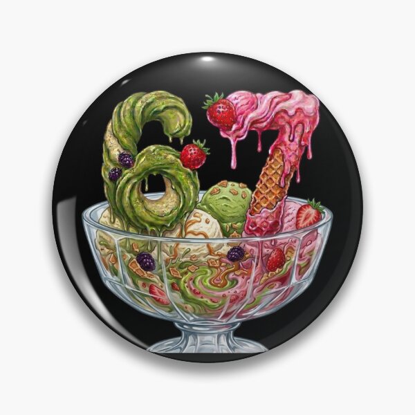 Item preview,  Matcha Ice Cream and Strawberry Ice Cream Dripping Number Dessert Sundae Bowl | 67 Meme | Trending designed and sold by TeenLake.