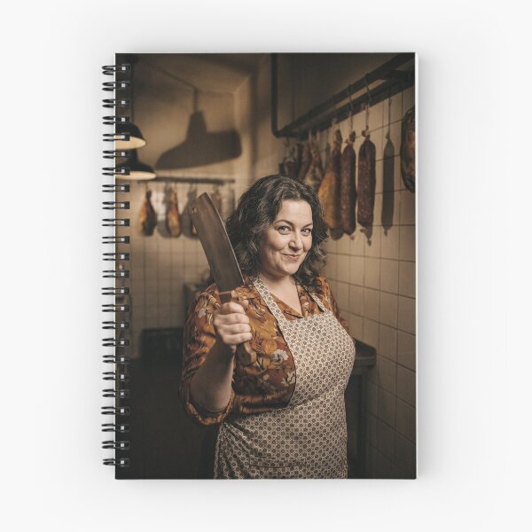 Item preview, Vintage Female Butcher Portrait Charcuterie Meat Cleaver Photo designed and sold by KiwiRider.