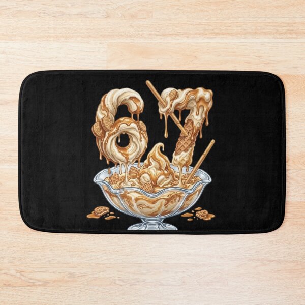 Item preview, 67 Vanilla and Caramel Ice Cream Dripping Number Dessert Sundae Bowl | 67 Meme | Trending designed and sold by TeenLake.
