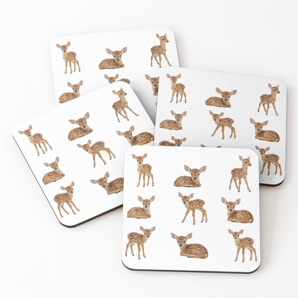 Item preview, Cute Baby Fawn Sticker Sheet Realistic Deer Illustration Pack designed and sold by Rehnair.