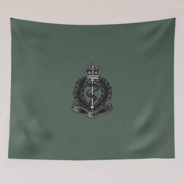 Artikelvorschau, Mützenabzeichen des Royal Army Medical Corps, schwarz-weiß entworfen und verkauft von Auburn-Art.