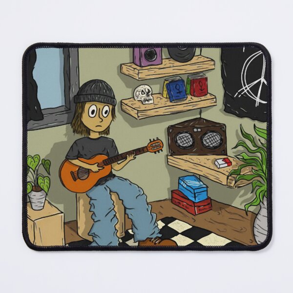 Item preview, Chill Vibes Guitar Room Cute Lofi Indie Boy Art designed and sold by kambinghitamart.