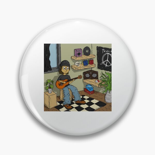 Item preview, Chill Vibes Guitar Room Cute Lofi Indie Boy Art designed and sold by kambinghitamart.