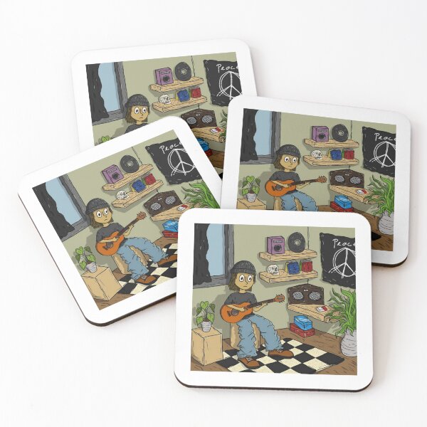 Item preview, Chill Vibes Guitar Room Cute Lofi Indie Boy Art designed and sold by kambinghitamart.