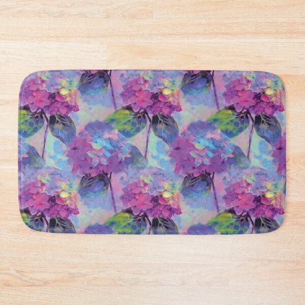 Item preview, Colorful Hydrangea Flowers Painting in Purple Pastels designed and sold by DuckyRubin.