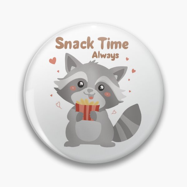 Item preview, Snack Time Always Raccoon Illustration designed and sold by DinaArtStudio.