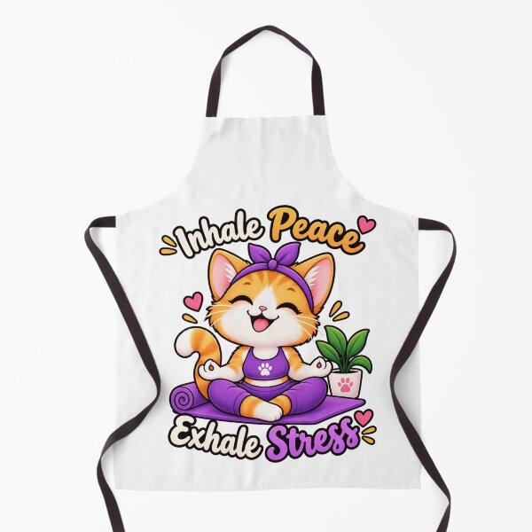 Item preview, Cute Yoga Cat – Inhale Peace Exhale Stress – Kawaii Cat Yoga designed and sold by JrNergal.