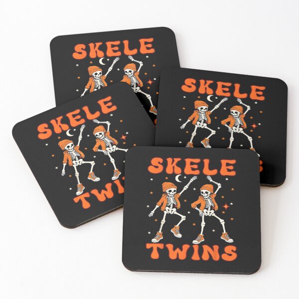 Item preview, Skeletwins Funny Halloween Matching Twins Dancing Skeletons designed and sold by Rahamkshop.