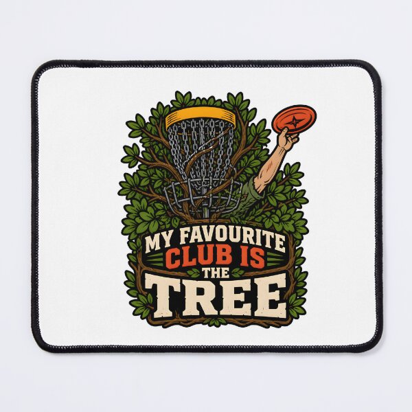 Item preview, My Favourite Club Is The Tree Disc Golf Funny Disc Golfer Vintage Emblem Gift designed and sold by CleverRaccoon.
