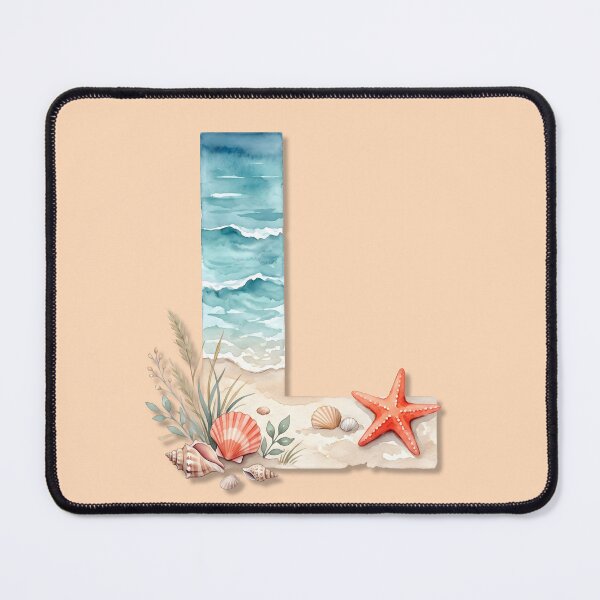 Item preview, Coastal Initial L Ocean Beach Monogram Seashell Personalized Design designed and sold by Sea Gem.